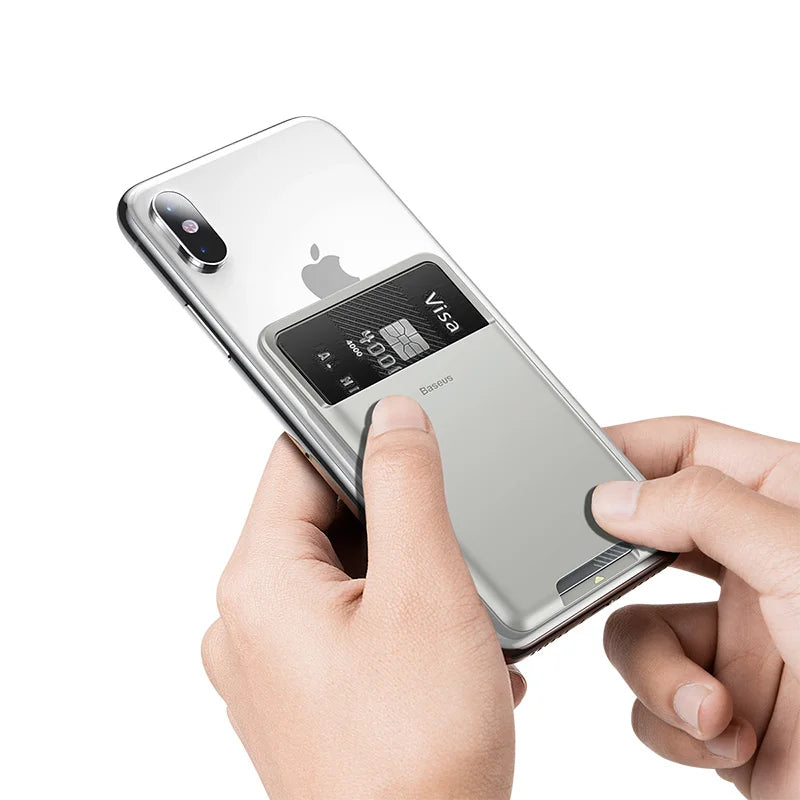 Premium MagSafe Silikon-Telefonkartenhalter: Schlankes Etui mit NetUI für Apple iPhone 15/14/13/12/11 Pro Max/Plus/Mini