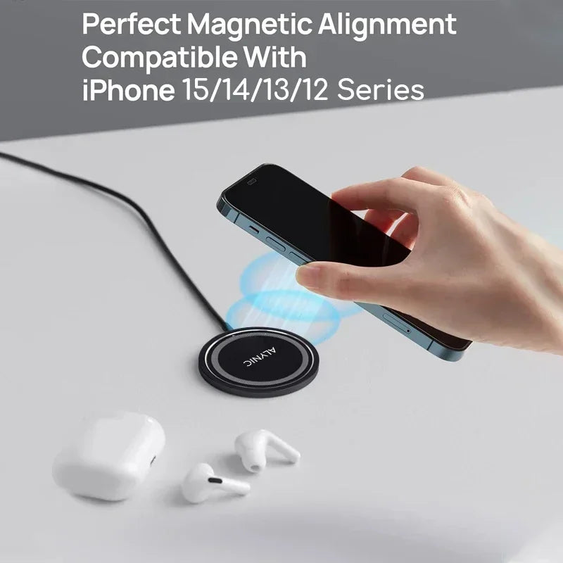 Premium 30W magnetisches kabelloses Ladegerät für Magsafe, Apple iPhone USB-A, PD – schnelles kabelloses Ladegerät, Ständer