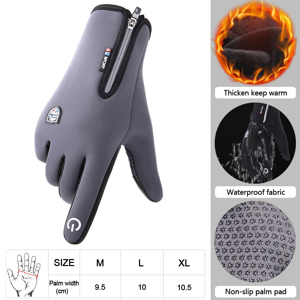 Premium Neue Winterhandschuhe : Touchscreen, wasserdicht, Motorrad, Fahrrad, Outdoor-Sport, Ski, Warm mit Samt