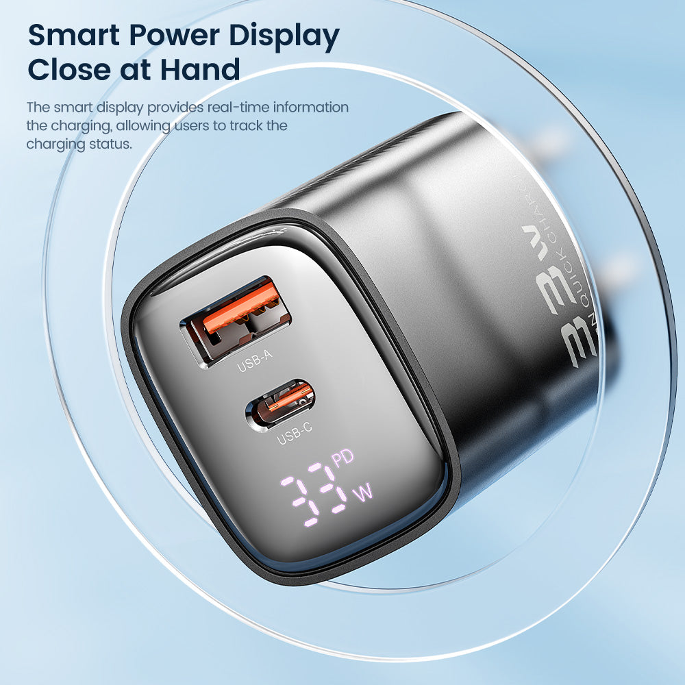 Premium Tech GaN USB Type C Charger 65W 45W PPS PD QC 4.0 | Fast Charger for Smartphones, Apple iPhone, Samsung, iOS & Android MacBook, Laptop, iPad, AirPods, Tablet, iOS