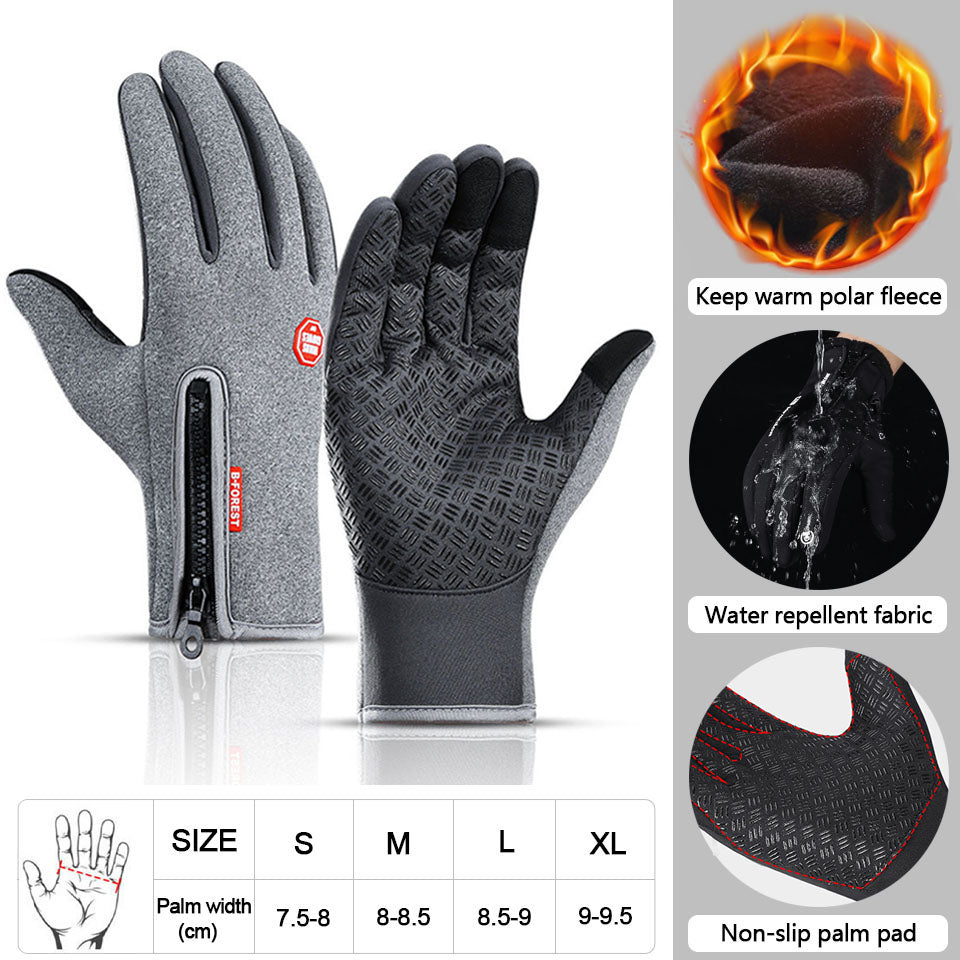 Premium Neue Winterhandschuhe : Touchscreen, wasserdicht, Motorrad, Fahrrad, Outdoor-Sport, Ski, Warm mit Samt