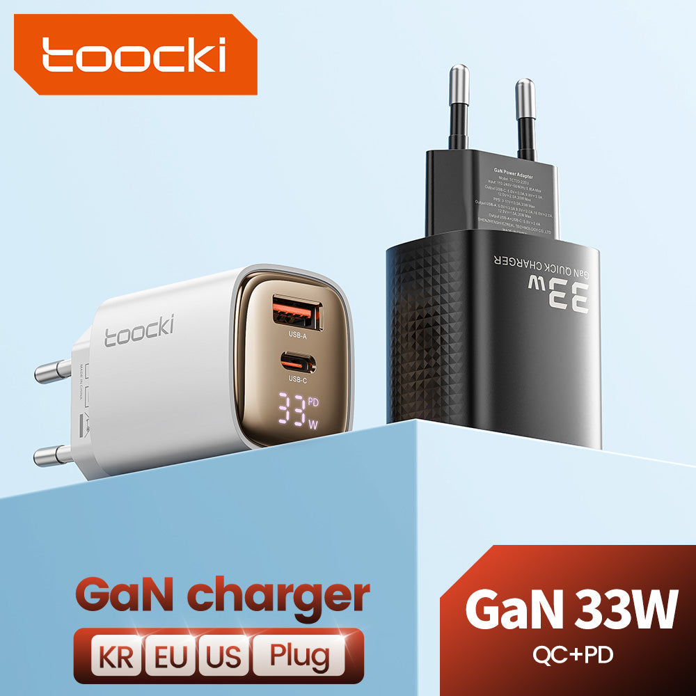 Premium Tech GaN USB Type C Charger 65W 45W PPS PD QC 4.0 | Fast Charger for Smartphones, Apple iPhone, Samsung, iOS & Android MacBook, Laptop, iPad, AirPods, Tablet, iOS
