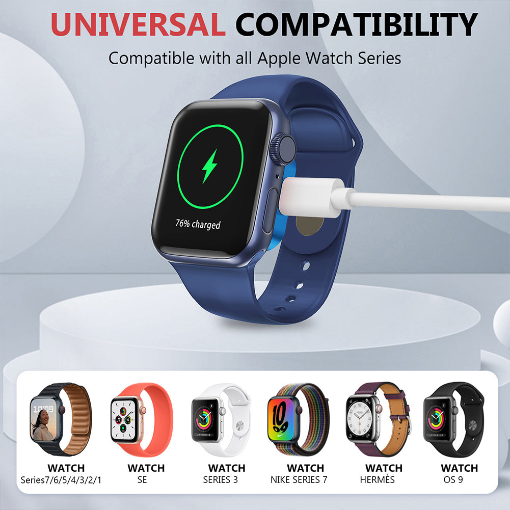 Premium 2-in-1 Ladedock Ständer 8-Pin Typ-C Drahtloses Magnetisches Ladegerät für Apple Watch Ultra | Kompatibel mit Apple
