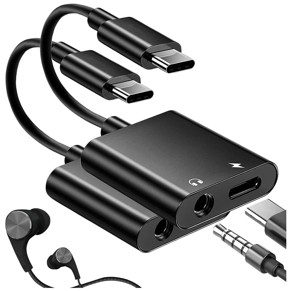 Premium 3-in-1 8-Pin zu 3,5mm Jack AUX Kabel mit Beleuchtung - Ladeadapter, Kopfhörersplitter, Konverter für Apple iPhone 15/14/13/12