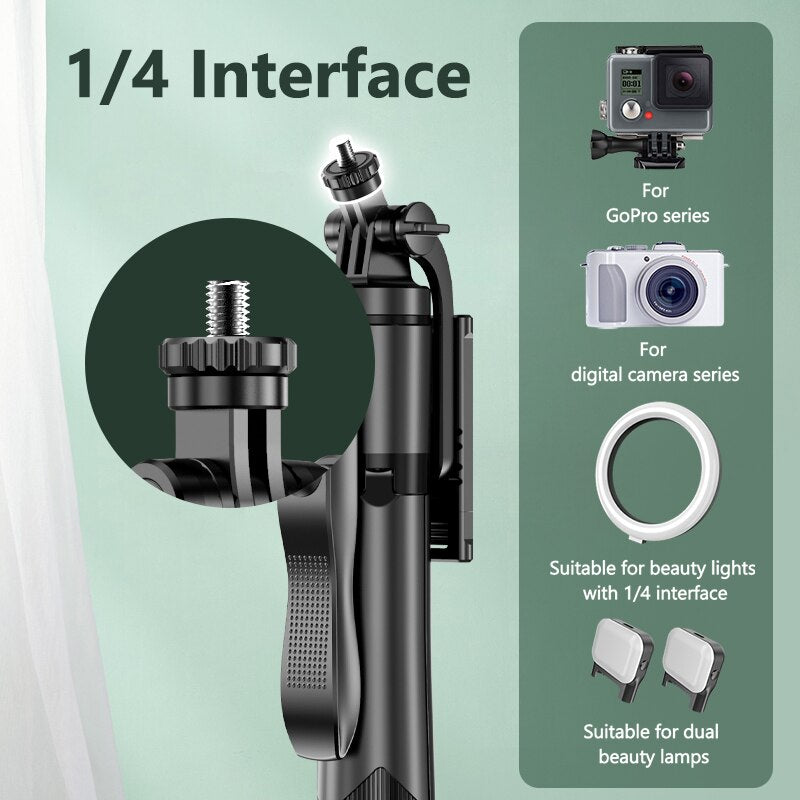 Premium kabelloser Selfie-Stick Stativ-Stand für GoPro Action Kameras und Smartphones, stabiles Gleichgewicht für Live