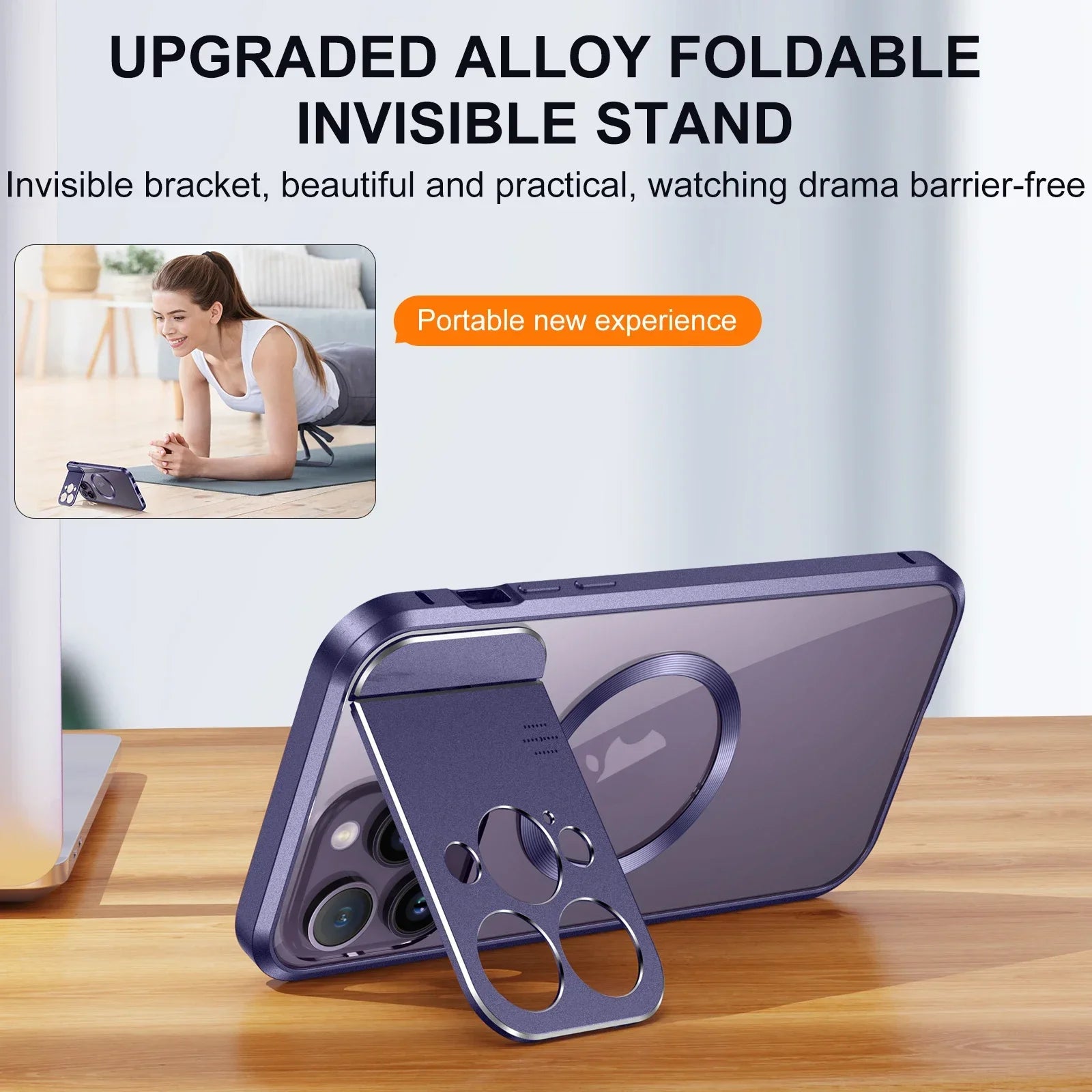 Premium iPhone Case with MagSafe: 360-Degree Protection, Metal Stand, Magnetic Camera Protection | Aromatherapy Function, Invisible Lens Holder | Case for Apple iPhone 16/16e, 15, 14, 13, 12 Pro Max, Pro, Plus, Mini | Shockproof Armor Shell Bumper Cover