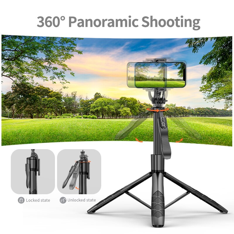 Premium kabelloser Selfie-Stick Stativ-Stand für GoPro Action Kameras und Smartphones, stabiles Gleichgewicht für Live