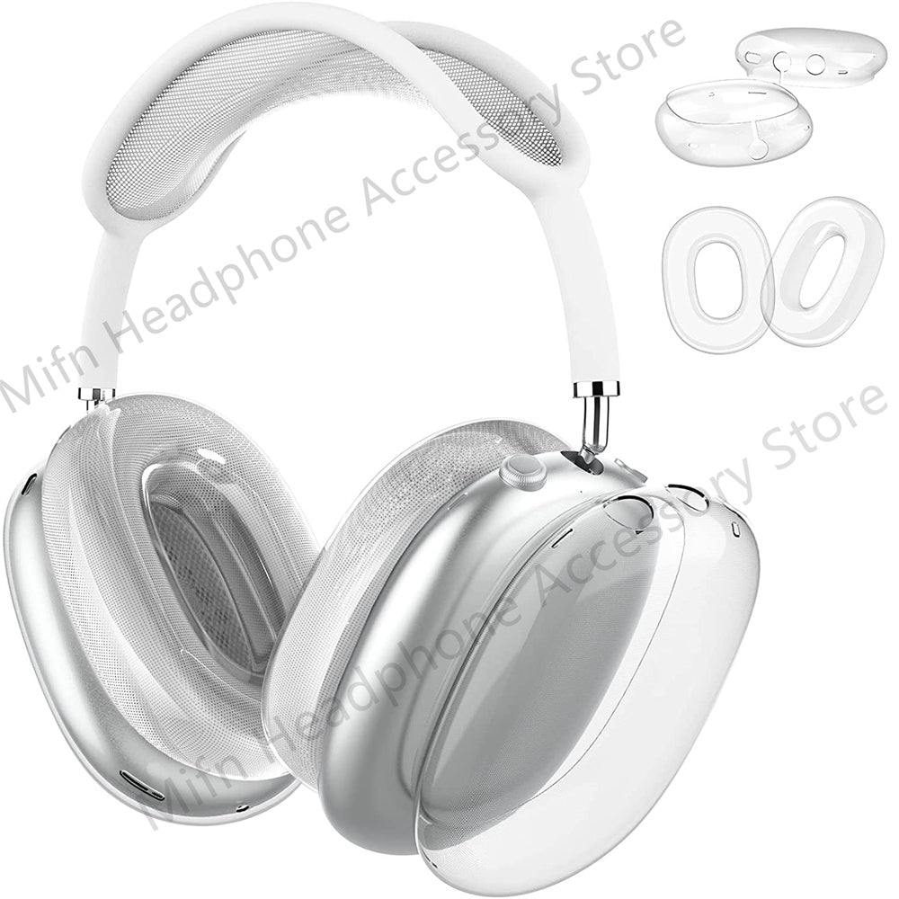 Premium TPU Protective Case for Apple AirPods Max Shockproof & Scratch-Resistant Transparent Headphone Case | Soft, Transparent Cover - Premium Protection for Wireless Headphones