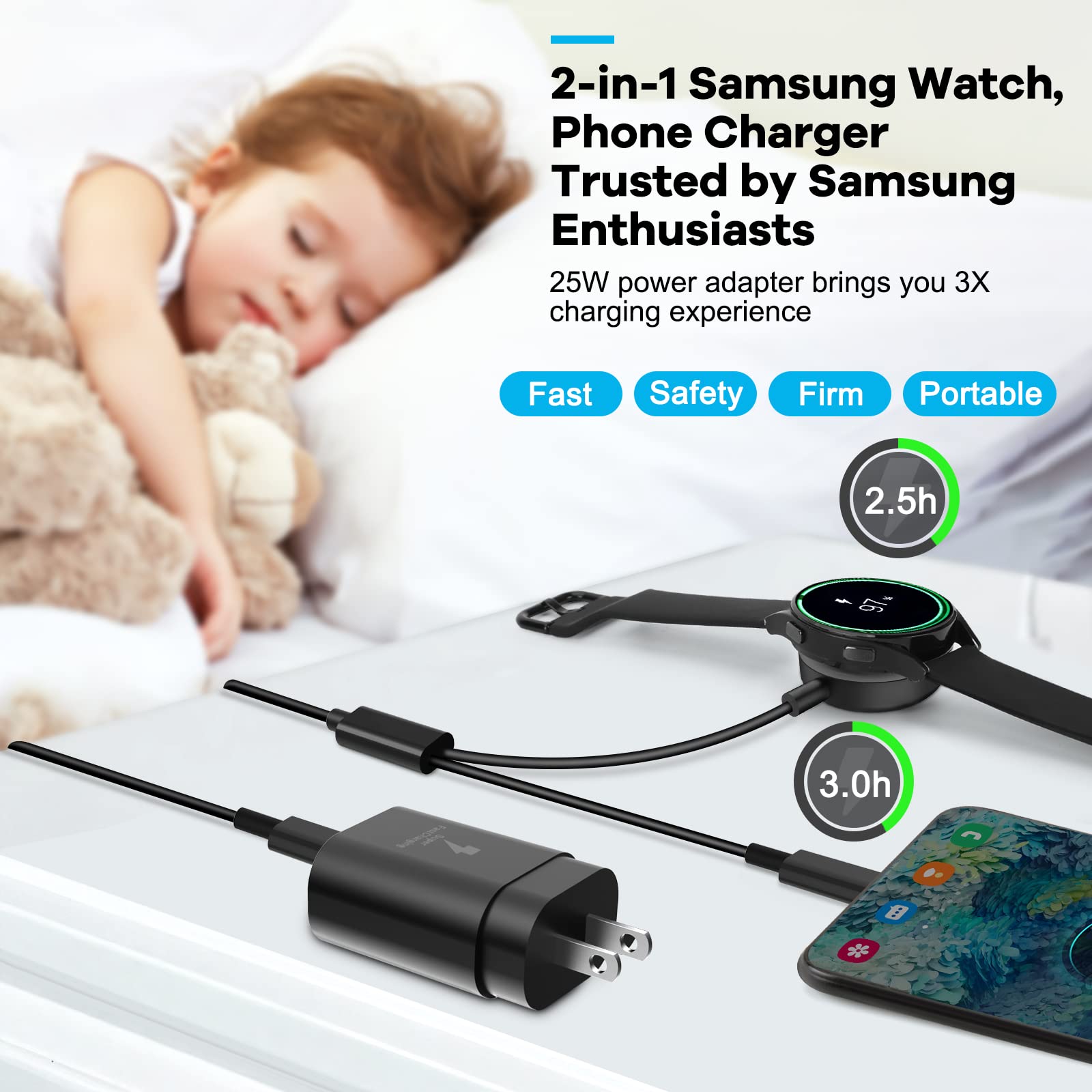 4-in-2 Gute Qualität USB-Lade-Datenkabel für iPhone Watch Ladegerät, iPhone Magnet Kabel | iWatch Typ-C Schnell