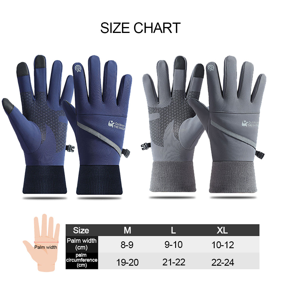 Premium Neue Winterhandschuhe : Touchscreen, wasserdicht, Motorrad, Fahrrad, Outdoor-Sport, Ski, Warm mit Samt