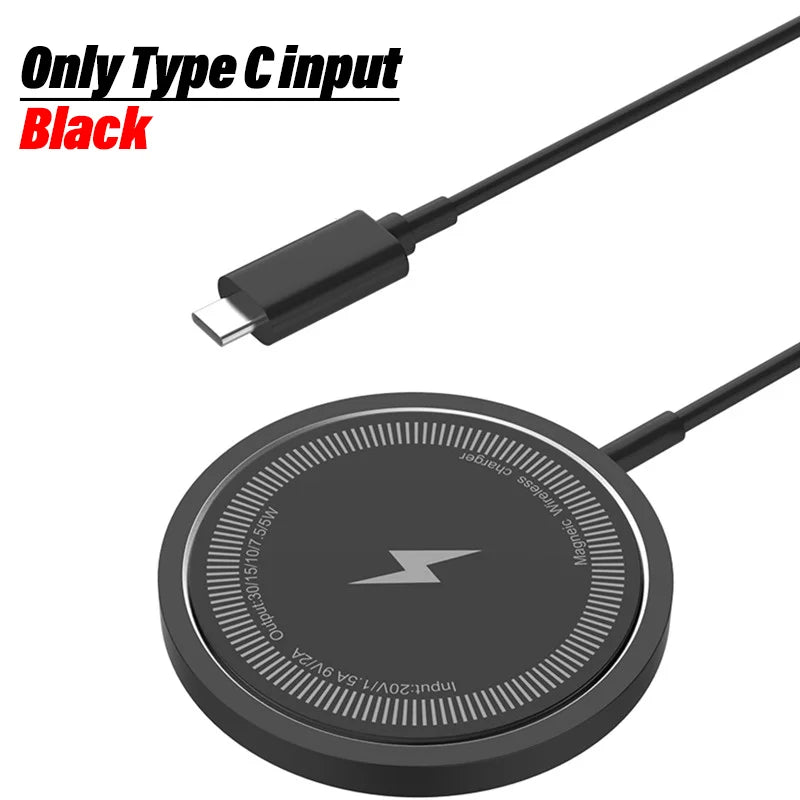 Premium 30W magnetisches kabelloses Ladegerät für Magsafe, Apple iPhone USB-A, PD – schnelles kabelloses Ladegerät, Ständer