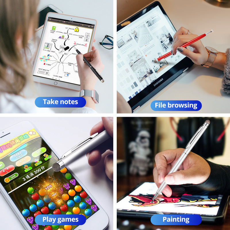 Premium Universal 2-in-1 Stift für iPad/Pro/Air/Mini: 10/9/8/7/6/5/4/3 Series: iOS & Android: Kapazitiver Touch-Pen für