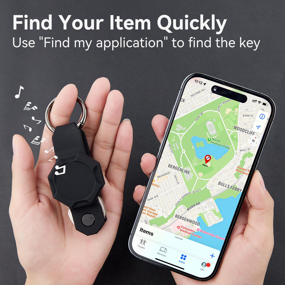 Hochwertiges Silikonhülle für Apple Airtags | Wasserdichter Schlüsselbund mit Ringhalter | Schlüsselorganizer, Anti-Verlust