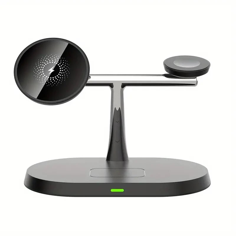 3 in 1 Wireless Fast Magnetic MagSafe Charging Station | Wireless Charging Station Fast Docking Charger for Smartphones, Apple iPhone, Samsung, iOS & Android, Watch & AirPods