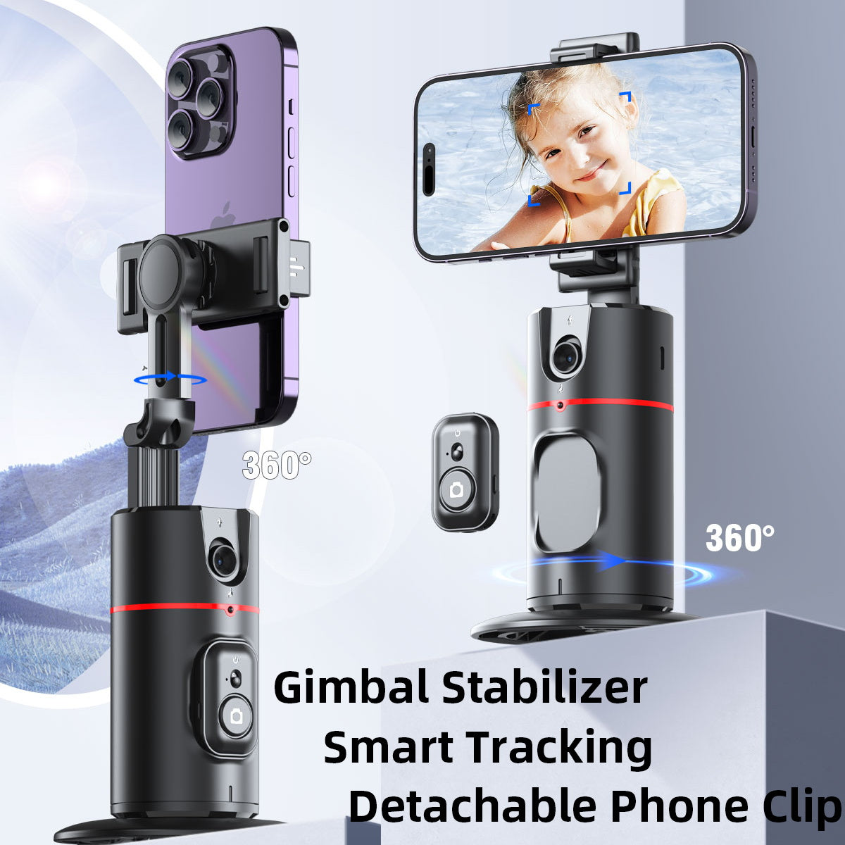 EvoGlide Premium | 360° Gimbal Stabilizer - Exklusives Videostabilisierungssystem Smartphones, Apple iPhone, Samsung, iOS 