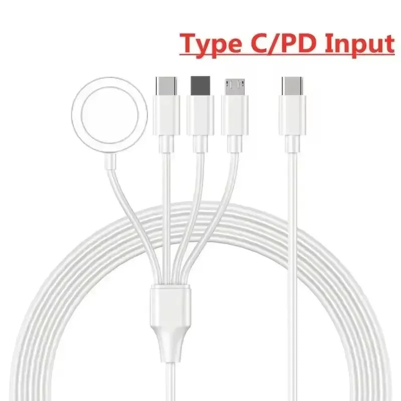 4-in-2 Gute Qualität USB-Lade-Datenkabel für iPhone Watch Ladegerät, iPhone Magnet Kabel | iWatch Typ-C Schnell