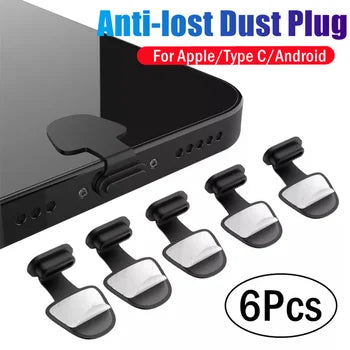 Premium Metall-Staubschutz für iPhone 15/14/13/12 Pro/Max/Plus/Mini | Ladeanschluss-Schutz, kompatibel mit iPhone & iPad