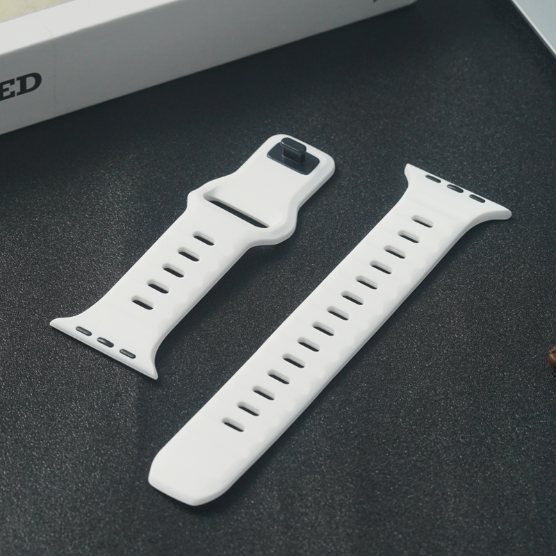 Premium Weiches Silikonarmband für Apple Watch | Elegant, Langlebig & Perfektes Sportarmband für jede Größe (49mm-38mm)