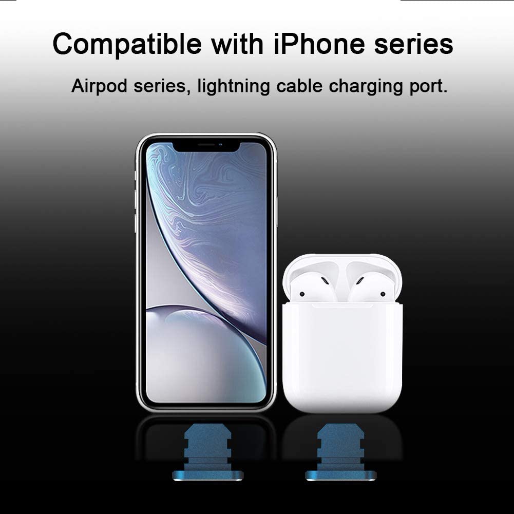 Premium Metall-Staubschutz für iPhone 15/14/13/12 Pro/Max/Plus/Mini | Ladeanschluss-Schutz, kompatibel mit iPhone & iPad