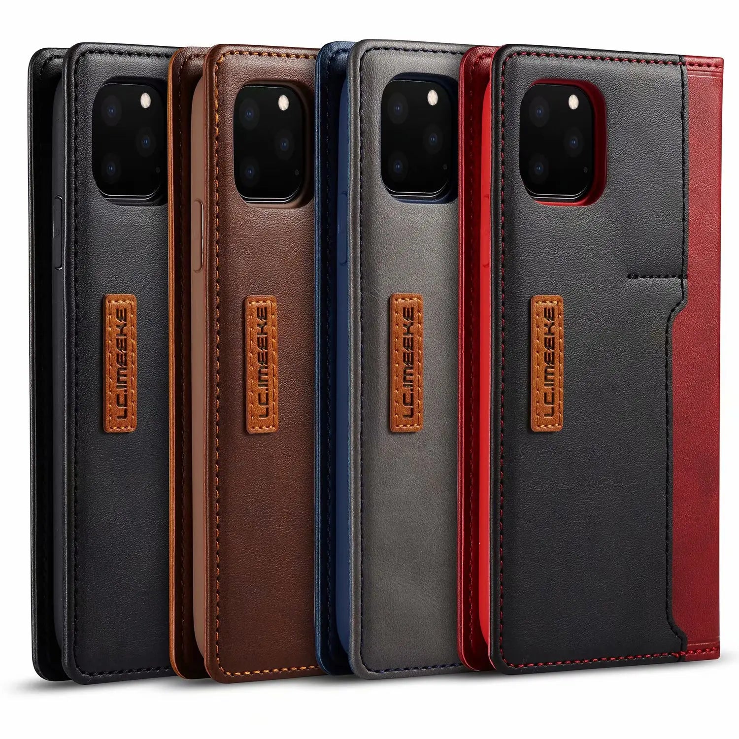 High-Quality Leather Flip Cover Wallet with Magnetic Closure and SIM Card Slot iPhone Case | MagSafe Compatible with Full Protection and Camera Lens Cover for Apple iPhone 16/15/14/13/12 Pro Max Plus Mini | Armor Phone Case Wallet Protective Cover
