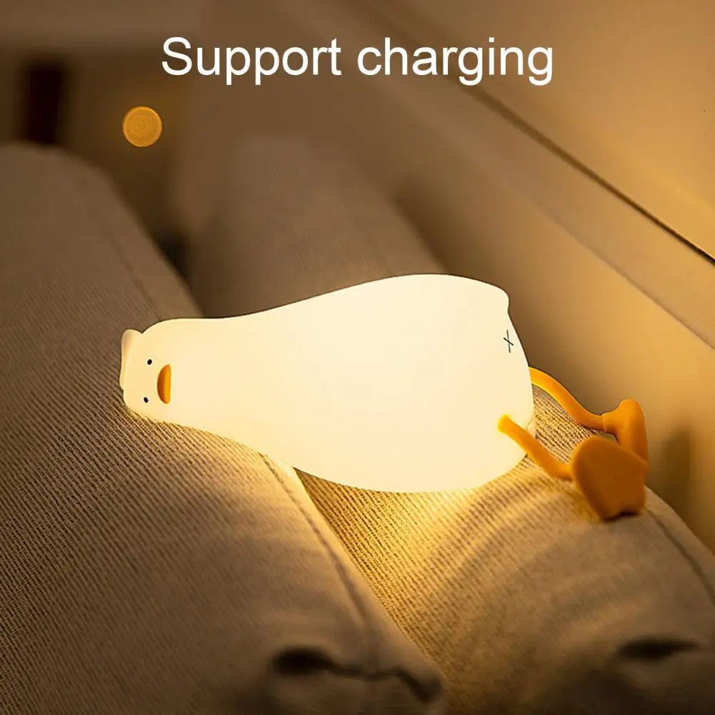 Premium Duck Night Lights: Rechargeable USB Lamp for Smartphone, Laptop, Tablet, PC, Apple iPhone, iPad, MacBook, iOS, Android, Samsung Kids' Room - Cartoon Silicone Ducks - Birthday Gift and Bedroom Decoration | Limited Edition