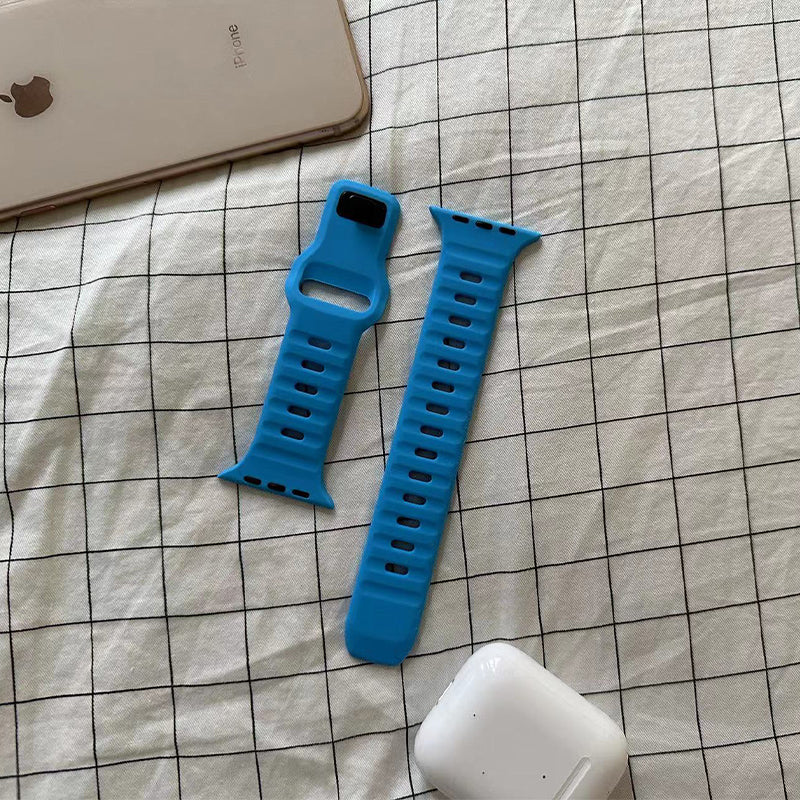 Premium Weiches Silikonarmband für Apple Watch | Elegant, Langlebig & Perfektes Sportarmband für jede Größe (49mm-38mm)