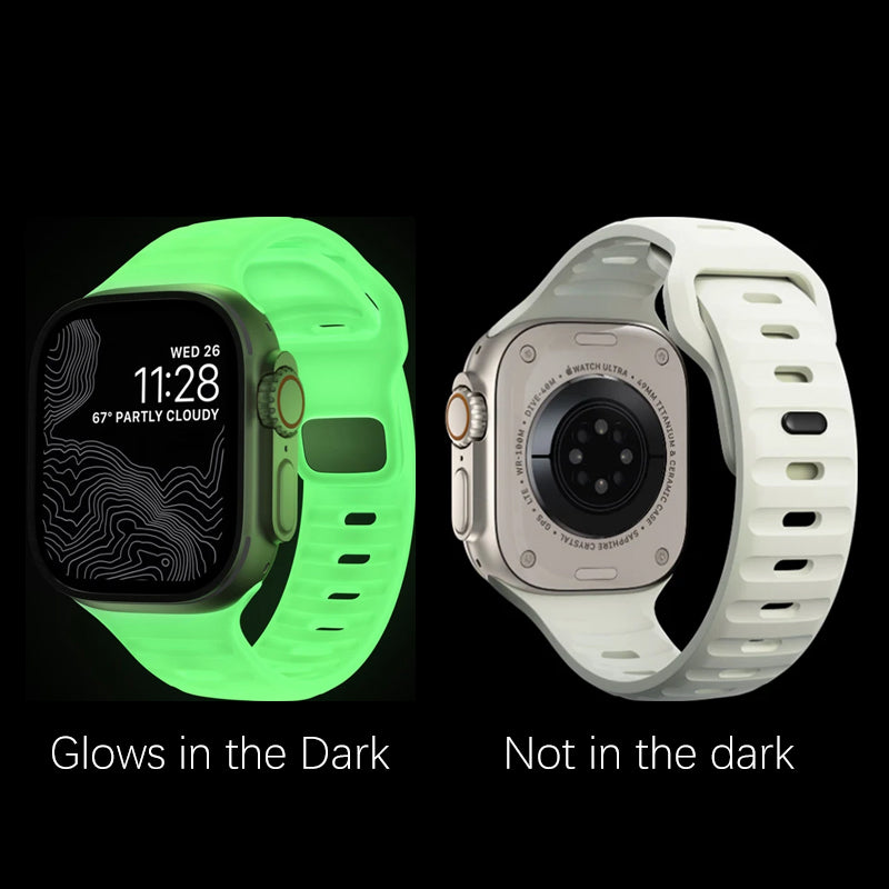 Premium Weiches Silikonarmband für Apple Watch | Elegant, Langlebig & Perfektes Sportarmband für jede Größe (49mm-38mm)