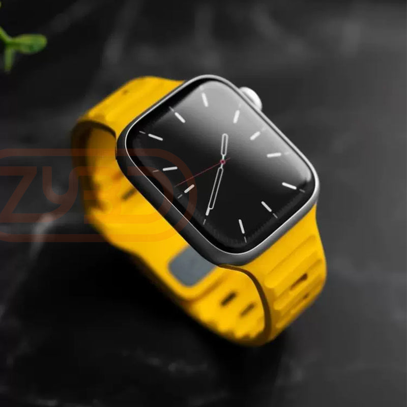 Premium Weiches Silikonarmband für Apple Watch | Elegant, Langlebig & Perfektes Sportarmband für jede Größe (49mm-38mm)