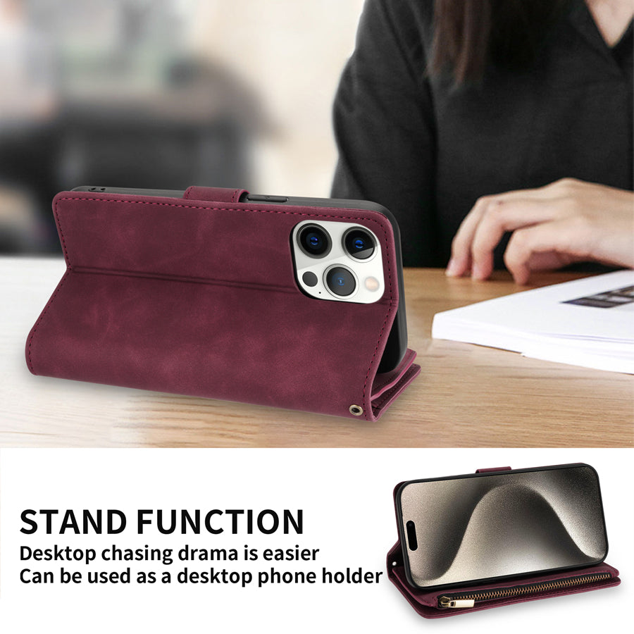 SecureSwipe Premium Leather Wallet Case for Apple iPhone 16/15/14/13/12 Pro Max Plus Mini | Wallet & Coin Purse Features: Magnetic Closure, Multiple Card Slots, Scratch-Resistant, Shockproof & Lightweight Design