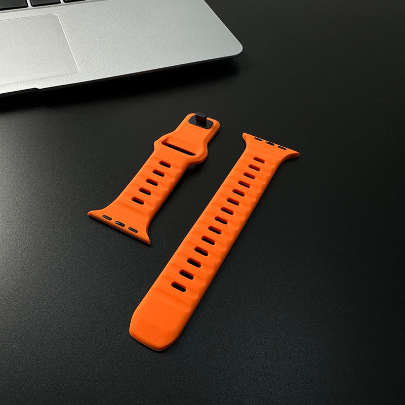 Premium Weiches Silikonarmband für Apple Watch | Elegant, Langlebig & Perfektes Sportarmband für jede Größe (49mm-38mm)