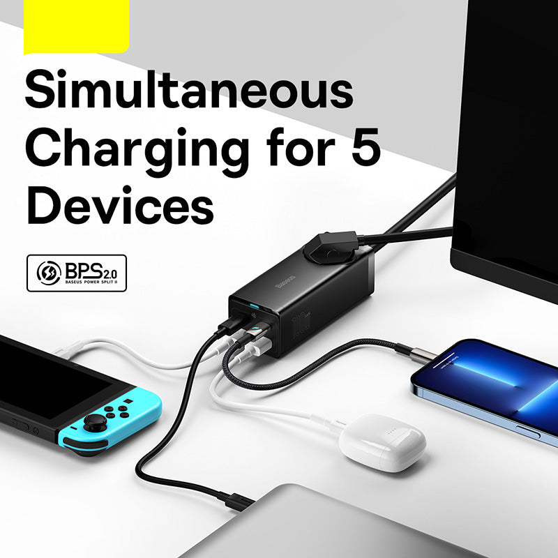 Premium 100W GaN3 Pro USB Ladegerät Desktop Ladestation - Typ C PD QC Quick Charge 4.0 3.0 Schnellladung - Phone Heaven Zone