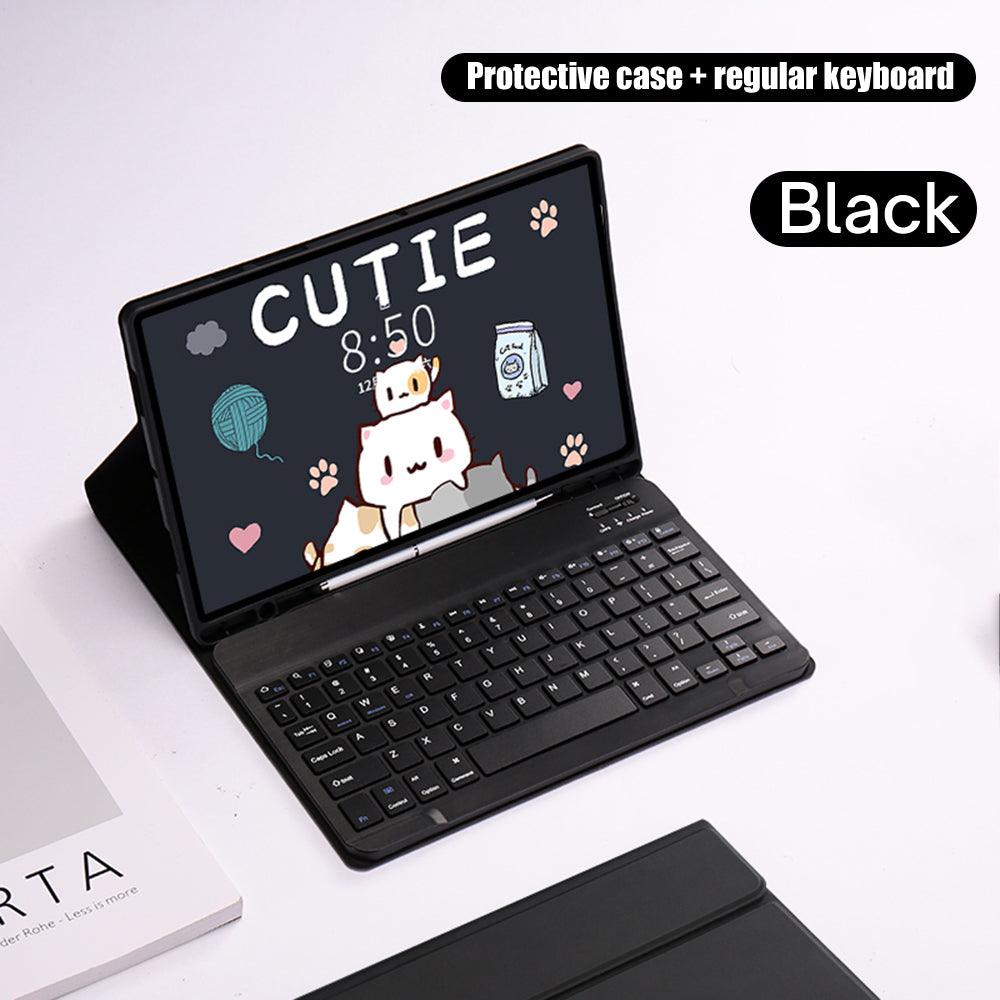 Hochwertige Hülle für Samsung Galaxy Tab S8 x700/x706, S7, S6 Lite, A7, A8: Drahtlose Maus und Tastatur, Robustes Gehäuse
