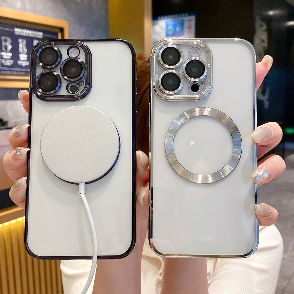 Magnetic Luxury For Apple iPhone 16/15/14/13/12 Pro Max Plus Mini Case Made Of Soft Silicone | Camera Protection, Clear Premium Coating, Magsafe Wireless Charging & Scratch-Resistant