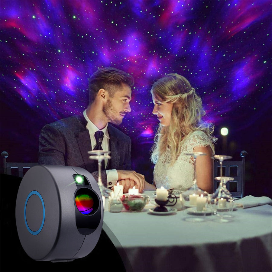 Premium Sterne-Projektor Licht: Buntes Nebelwolken-Nachtlicht, Dynamisches Galaxien-Sternennachtlicht für Schlafzimmer, Spielzimmer
