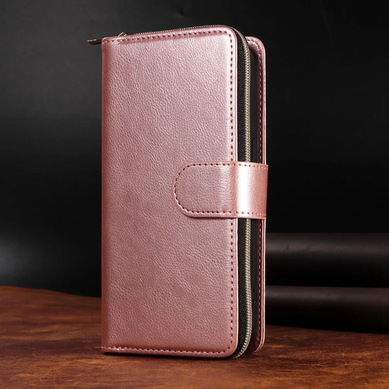 SecureSwipe Premium Leather Wallet Case for Apple iPhone 16/15/14/13/12 Pro Max Plus Mini | Wallet & Coin Purse Features: Magnetic Closure, Multiple Card Slots, Scratch-Resistant, Shockproof & Lightweight Design