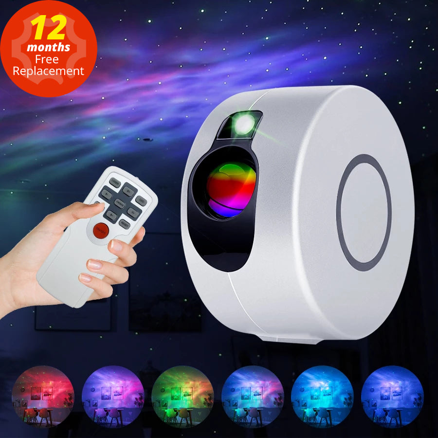 Premium Sterne-Projektor Licht: Buntes Nebelwolken-Nachtlicht, Dynamisches Galaxien-Sternennachtlicht für Schlafzimmer, Spielzimmer