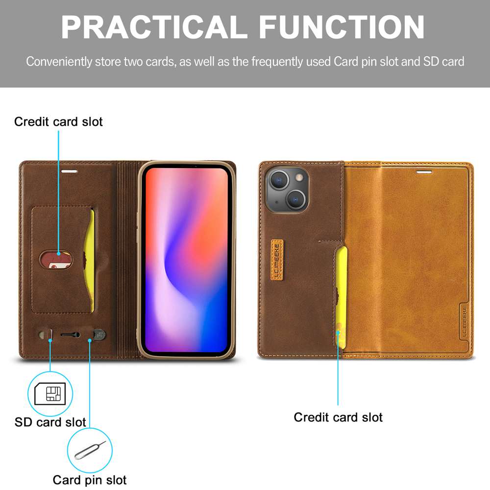 High-Quality Leather Flip Cover Wallet with Magnetic Closure and SIM Card Slot iPhone Case | MagSafe Compatible with Full Protection and Camera Lens Cover for Apple iPhone 16/15/14/13/12 Pro Max Plus Mini | Armor Phone Case Wallet Protective Cover