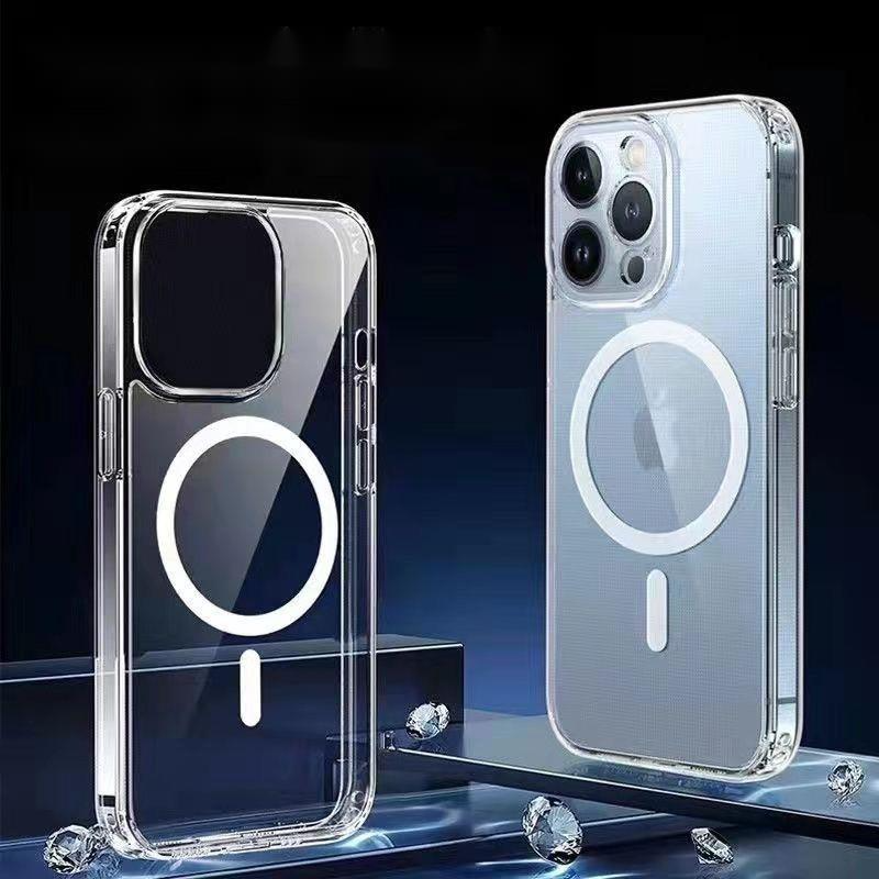 Transparent Magnetic Magsafe For Apple iPhone 16/15/14/13/12 Pro Max Plus Mini Case | Clear Transparent Case, Wireless Charging, Dustproof, Water-Resistant & Enhanced Camera Protection Cover