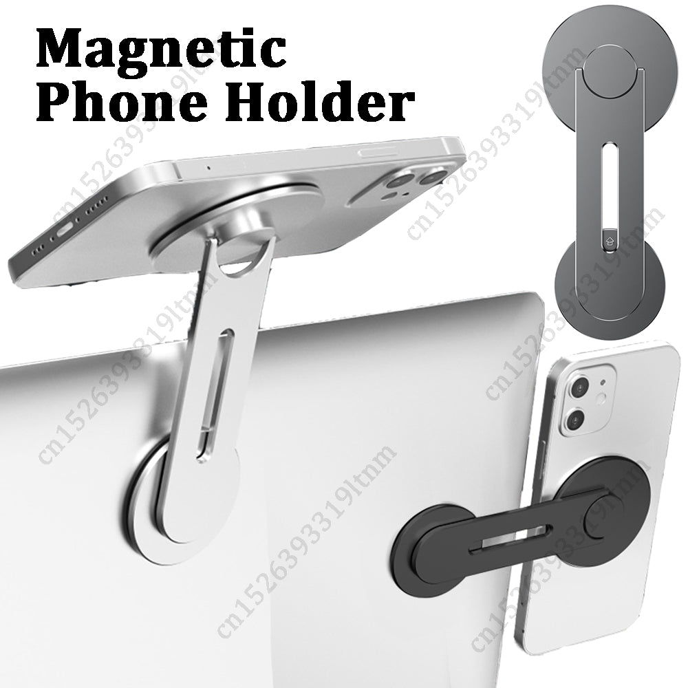Hochwertiger Magnetischer Laptop-Telefon-Halter: Monitor-Seitenhalterung, schlank & faltbar, für Apple iPhone 15/14/13/12/11 