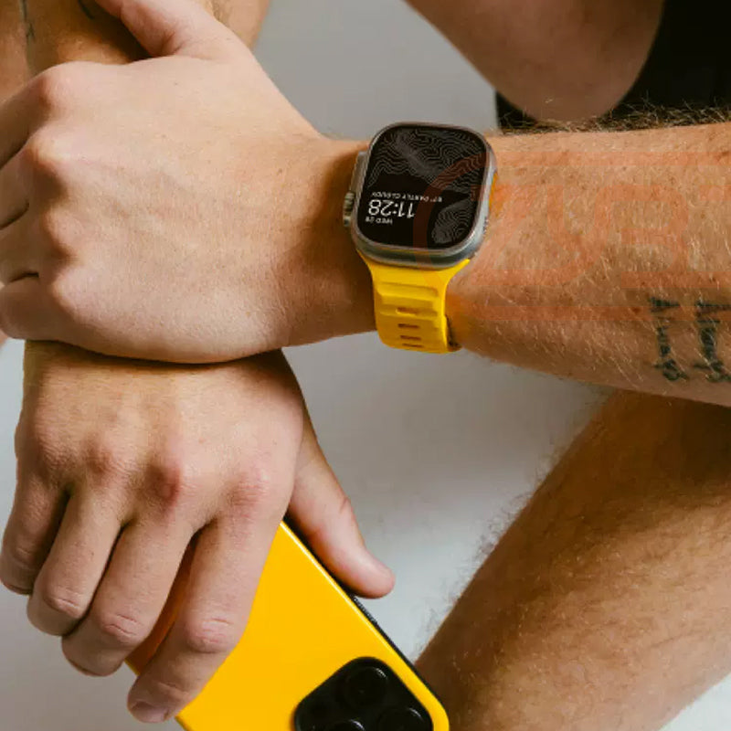 Premium Weiches Silikonarmband für Apple Watch | Elegant, Langlebig & Perfektes Sportarmband für jede Größe (49mm-38mm)