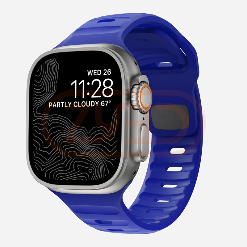 Premium Weiches Silikonarmband für Apple Watch | Elegant, Langlebig & Perfektes Sportarmband für jede Größe (49mm-38mm)