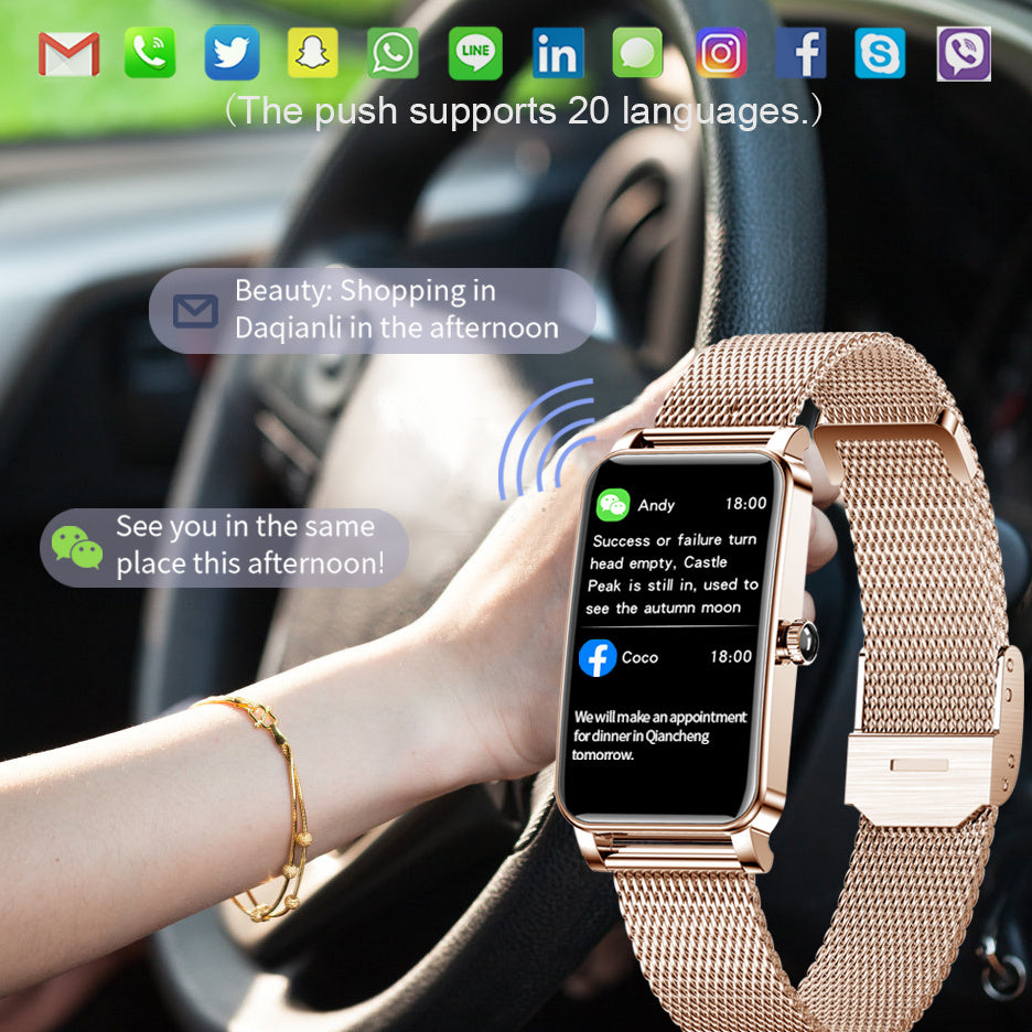 Luxury Damen Smartwatch with Bluetooth Calling, Blood Pressure Monitor, Waterproof Fitness Tracker, Elegant Full Touch Display – Fashion Smartwatch for Women, Luxury Armband, Stylish & Sporty, Health, Daily Use – Compatible with Android & iOS Smartphones