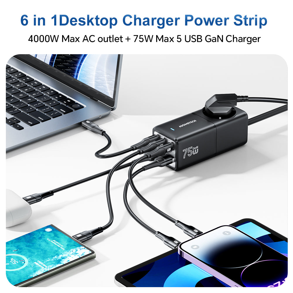 Premium 100W GaN3 Pro USB Ladegerät Desktop Ladestation - Typ C PD QC Quick Charge 4.0 3.0 Schnellladung - Phone Heaven Zone